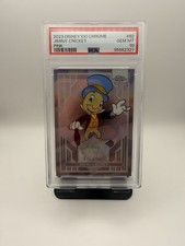 Topps 2023 Disney 100 Chrome Jiminy Cricket #82 Pink PSA 10 Serial /389 picture