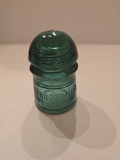 Antique Brookfield Glass Insulator CD 102 No 4 Pony Aqua Green Huge Bubble J2 picture