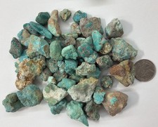 241 Grams of Stabilized American Turquoise Rough Nevada Turquoise Fox mine rough picture