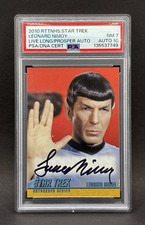 Star Trek 2010 Rittenhouse Archives Leonard Nimoy Auto PSA 7 / 10 Live Long Pros picture