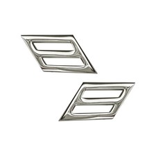 Navy E3 Seaman Collar Device Brite Pin-on (PAIR) picture