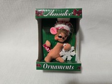 Annalee Christmas Mouse Holding Snowflake 3