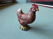 Schleich 13128 Standing Hen Figure Farm Pet Bird Brown Chicken Retired 1998 Toy picture