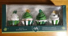 Lucky Lane St. Patrick's Day Decor Set of 4 Frosted Cupcakes 4