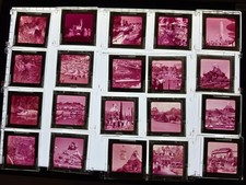 Vintage 1960s Disneyland Souvenir Slides Lot 20 Pana-Vue WDP Extinct Rides Pink picture