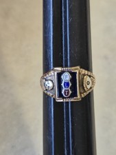 Vintage Odd Fellows FLT 10K Gold Ring Sz 11 picture