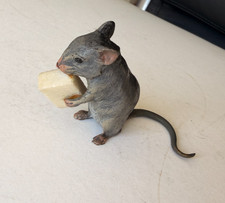 Cold Painted EARLY 20th century VIENNA BRONZE MOUSE w/ SUGAR CUBE picture
