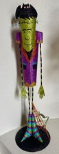 Pier 1 Imports 17” Vintage Frankenstein Halloween Metal Glitter Figurine *Read* picture