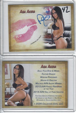 Asa Akira Signed & Kissed Trading Card #42 International Model Collector's Expo picture
