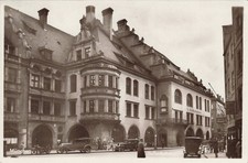 München Hofbräuhaus Real Photo Postcard 1933 Vintage Street Scene RPPC picture