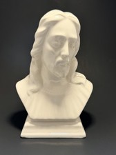 Vintage Jesus Bust Statue, 1970s Religious Ceramic Figurine, Christian Decor picture