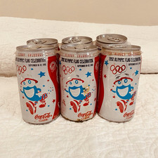 Vintage 1992 Olympic Flag Celebration Coca-Cola Cans (Sealed 6-Pack) - Izzy Masc picture