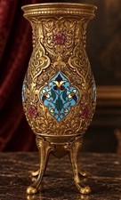 Antique Signed Barbedienne  Bronze & Champlevé Enamel Vase - Édouard Lièvre picture