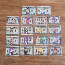 LOT of 18 Vintage 1997 LOONEY TUNES Money Prism Vending Stickers picture