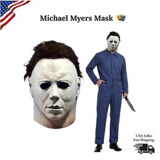Michael Myers Mask Halloween Scary Original Horror Latex Full Head Cosplay picture