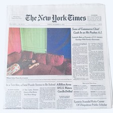 The New York Times Paper November 21 2025 Memorial For Dick Cheney A20 UNREAD picture