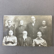 Family Portrait Home Snapshot Real Photo RPPC POSTCARD  AZO 1904-18 picture