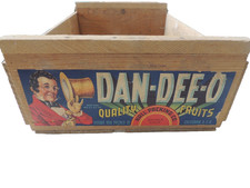 Vintage Dan-Dee-O Wooden Fruit Crate 17.5