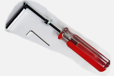 Heavy-Duty Carbon Steel Elevator Door Key with Plastic Handle, Red picture