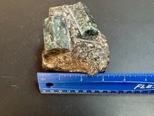 1.8 lb Raw Emerald in Mica Schist Matrix Brazil Large Crystal Rock RCR-4GREEN picture