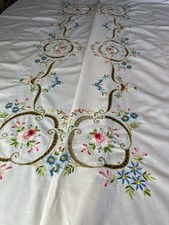 Vintage Hand Embroidered Tablecloth  picture