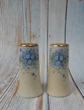 Vintage Blue Forget Me Not Flowers Set of Shackers picture
