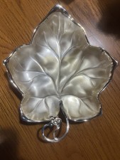 Vintage WMF IKORA Leaf-Shaped Silver Plated Dish Decorative Serving Dish picture