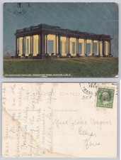 Cheesman Pavilion Denver CO Postcard 1912 Night View Colorado Landmark picture