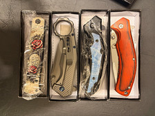 LOT OF 4 Wartech & Falcon Folding Pocket Knives NEW w/ Boxes picture