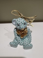 Rare Flawless Herend Porcelain Bear Ornament  picture