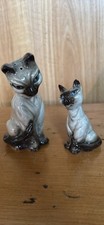 Vtg Ceramic Arts Studio Siamese Cat & Kitten Salt & Pepper Shakers Madison WI picture