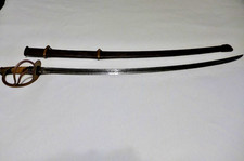 CIVIL WAR 1864 US MODEL 1860 CAVALRY SABER & SCABBARD C. ROBY W. CHELMSFORD MASS picture