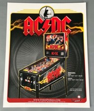 AC/DC Pinball Flyer New NOS PROMO Stern Pinball Machine Art Artwork ACDC Retro picture