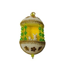 Vintage 1980s Handmade Styrofoam Egg Decorative Magnet Easter Kitchsy Craft 5
