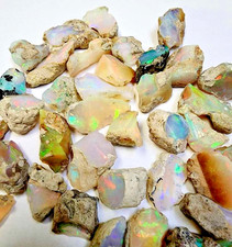 10 Pcs Natural Ethiopian Jumbo Welo Fire Opal Rough Specimen Gemstone 10-15 mm picture