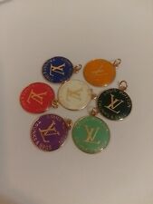 Lot of 7 ZIPPER PULL Gold  tone Enamel Large 25mm Lv picture