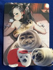 NEW RARE Pokemon Sword Shield Marnie Pinup Anime Waifu Double Sided Hentie Hot picture