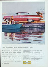 Chevy Impala Sport Sedan Original 1959 Vintage Print Ad Wall Art picture