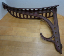 J W FISKE NY Antique 19c Cast Iron Saddle Tack Holder Bracket Hanger Old Paint picture