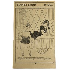 Vtg 1920's Flapper Fanny Newspaper Cartoon by Sylvia NEA Comic Art 6