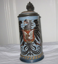 Rare Mettlach Beer Stein #2075 Railroad Telegraph Occupational 1/2 liter German picture