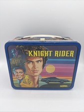 Vintage 1980s Knight Rider Tin Metal Lunch Box Only No Thermos picture