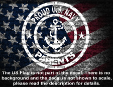 Proud US Navy Parents Vinyl Decal US Made US Seller picture