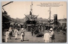 Martinique Fort-De-France Loads Coal Courier General Transatlantic Postcard F41 picture