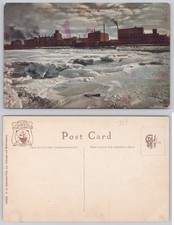 Milling District Minneapolis MN Ice-Bound Mississippi River Postcard picture
