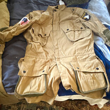 WWII US army 101st paratrooper “easy company” reproduction uniform. With helmet. picture
