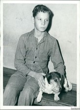 1941 Kenneth Wallace & Dog Duke Trailed Love To K C M O With Gun Crime Photo 6x8 picture