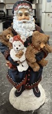 Vtg Pipka Teddy Bear Santa Figurine Limited Edition 4099/9700 picture