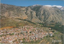 Delphi Panoramic view of Delphi and surrounding mountains 4.5x6.5 Postcard picture