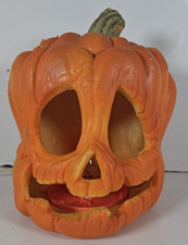 Vintage 1993 Trendmasters Light-Up Halloween Jack-O-Lantern Pumpkin Blow Mold picture